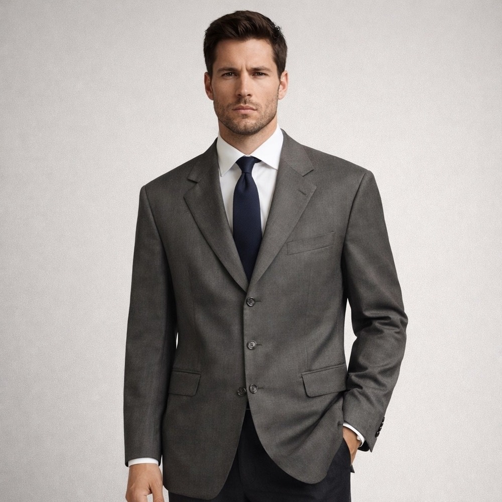 Gianfranco Ruffini Italy Blazer Mens 46 L Sport Coat Jacket Business Houndstooth